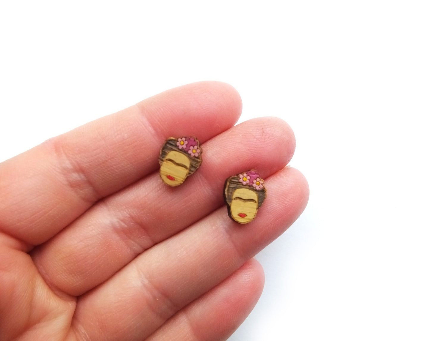 Frida Kahlo Earrings, Frida Jewellery, Artist Gifts, Stud Earrings, Gifts For Her, Mexican Artist
