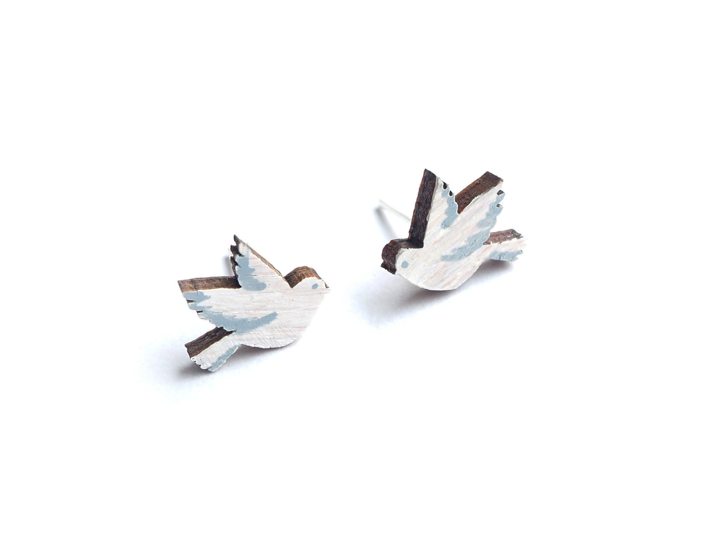 Dove Earrings / Hand Painted Earrings / Dove Gifts For Her / Bird Earrings