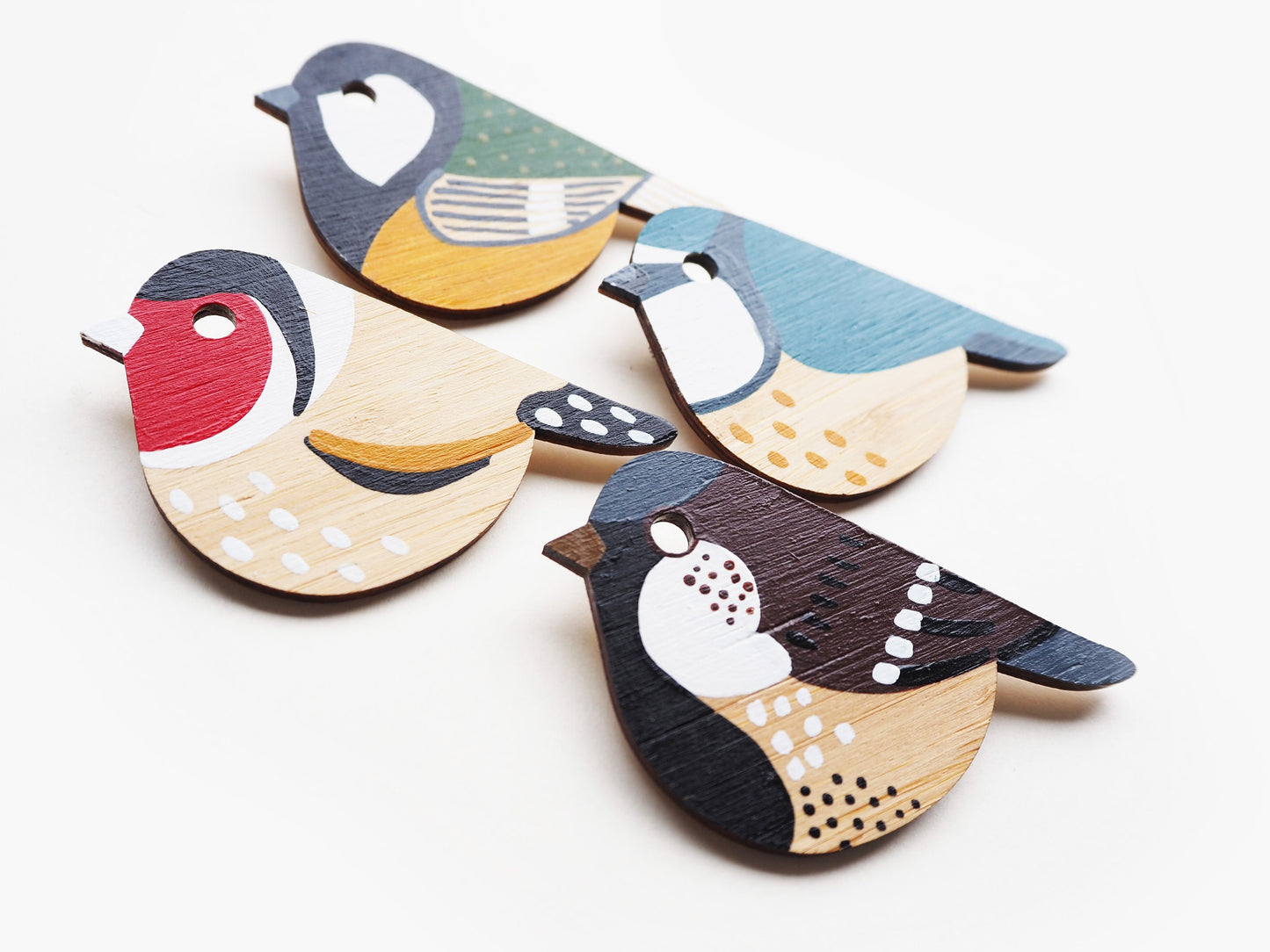 Wooden Bird Brooch, Goldfinch, Bird Jewellery, Bird Gifts, British Birds, Gifts for Bird Watchers, Bird Pin