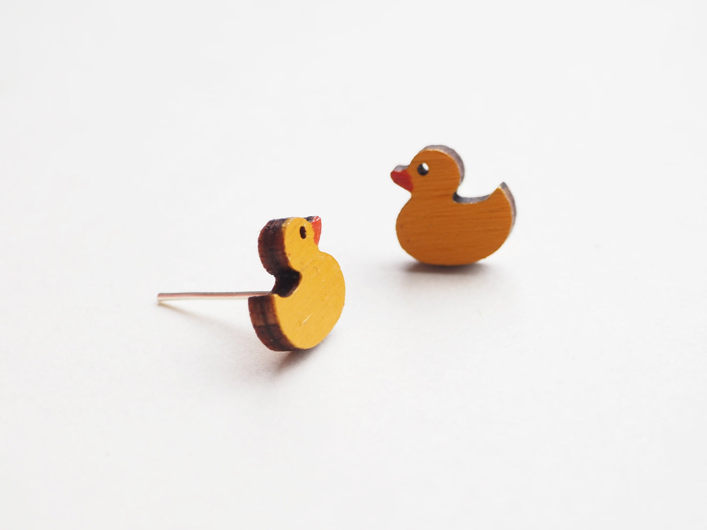 Duck Earrings, Duck Studs, Yellow Ducks, Rubber Duck Jewellery