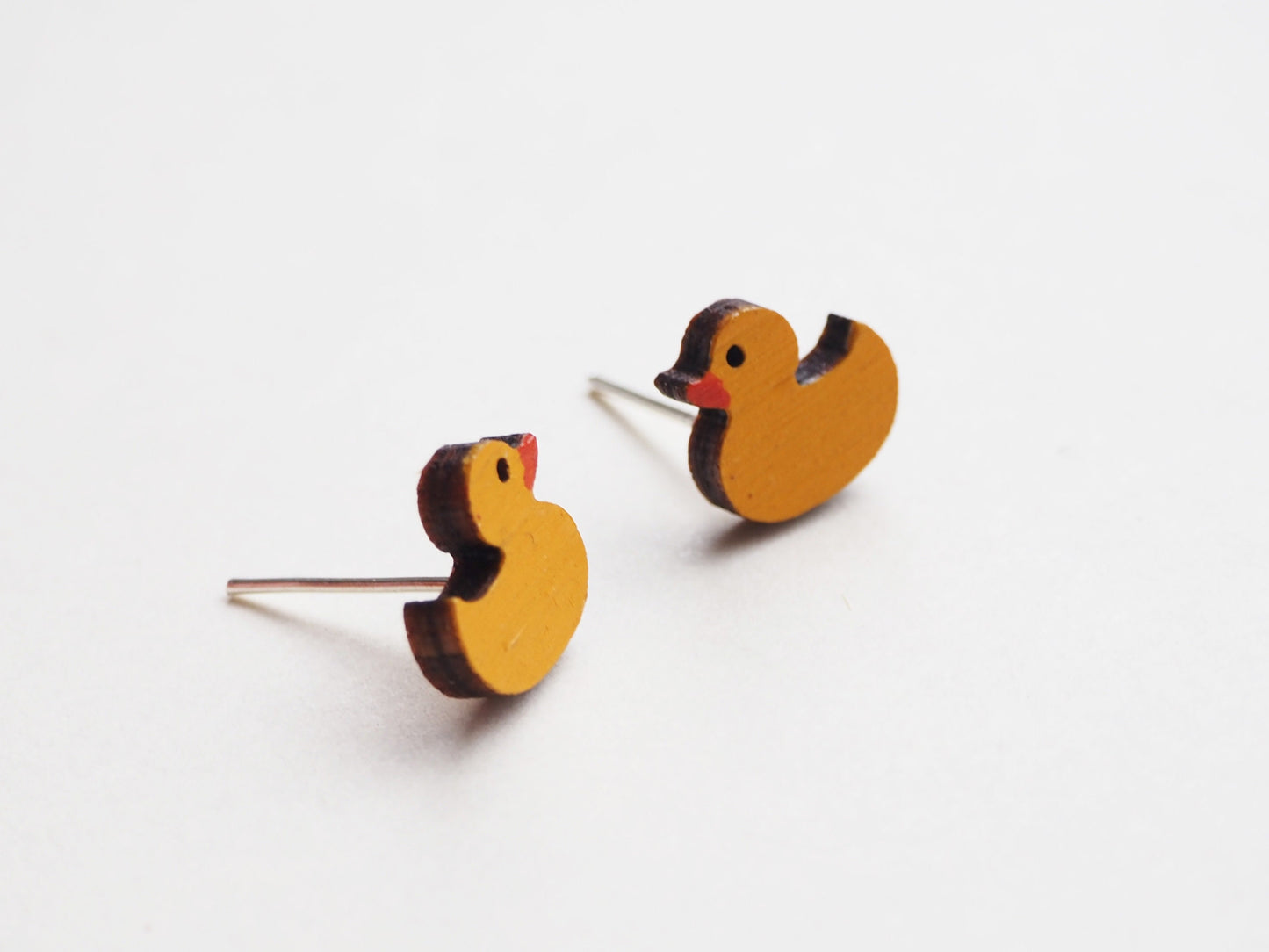 Duck Earrings, Duck Studs, Yellow Ducks, Rubber Duck Jewellery