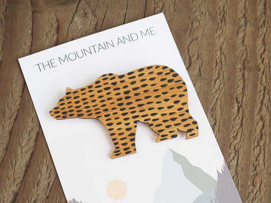 Bear Pin Brooch, Grizzly Bear Brooch, Bear Gifts