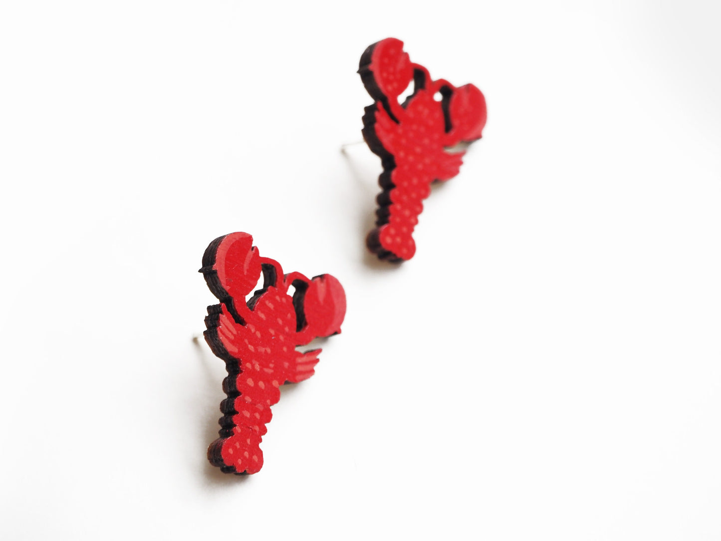 Red Lobster Stud Earrings / Lobster Jewellery / Gift For Her