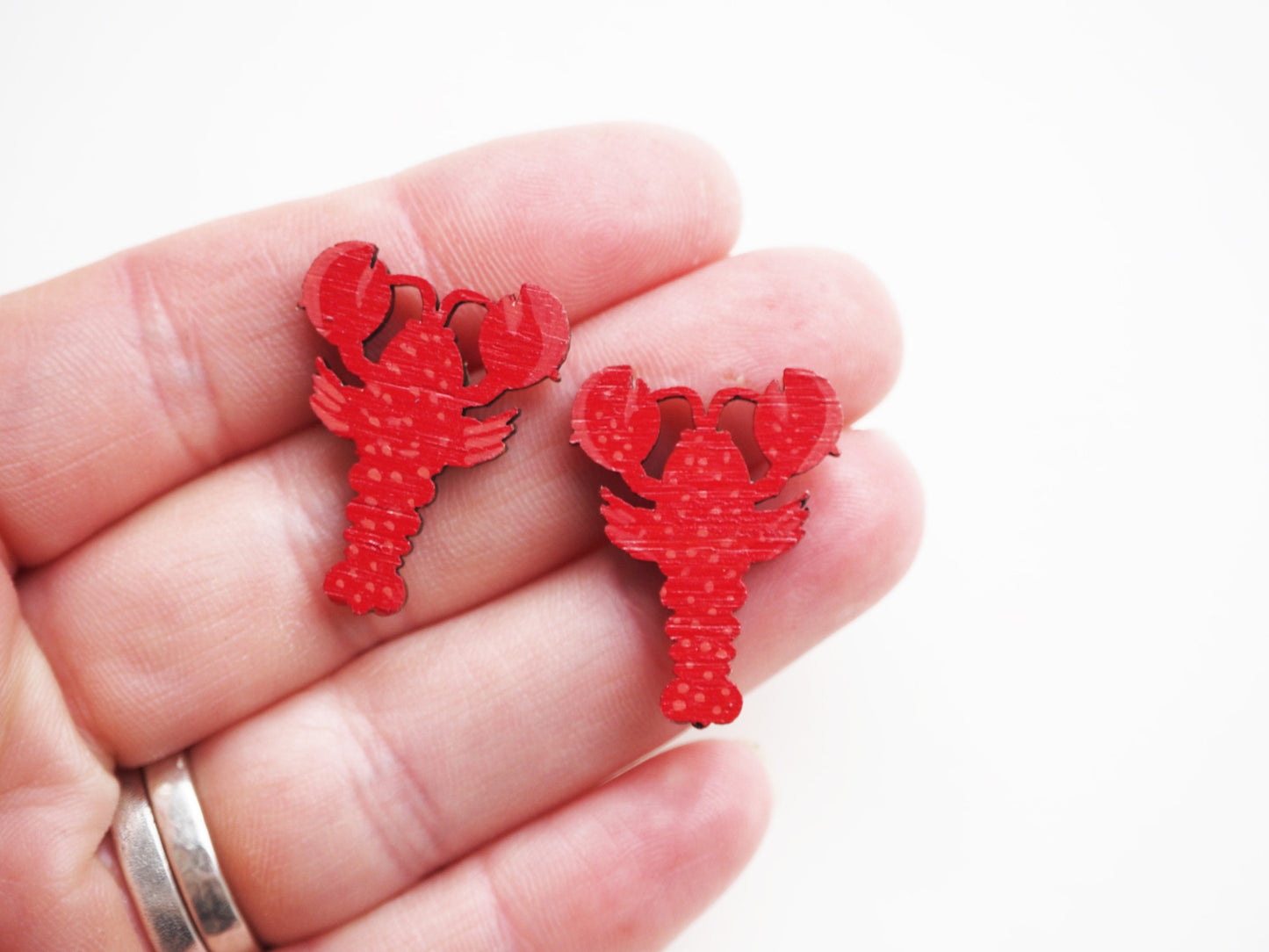 Red Lobster Stud Earrings / Lobster Jewellery / Gift For Her