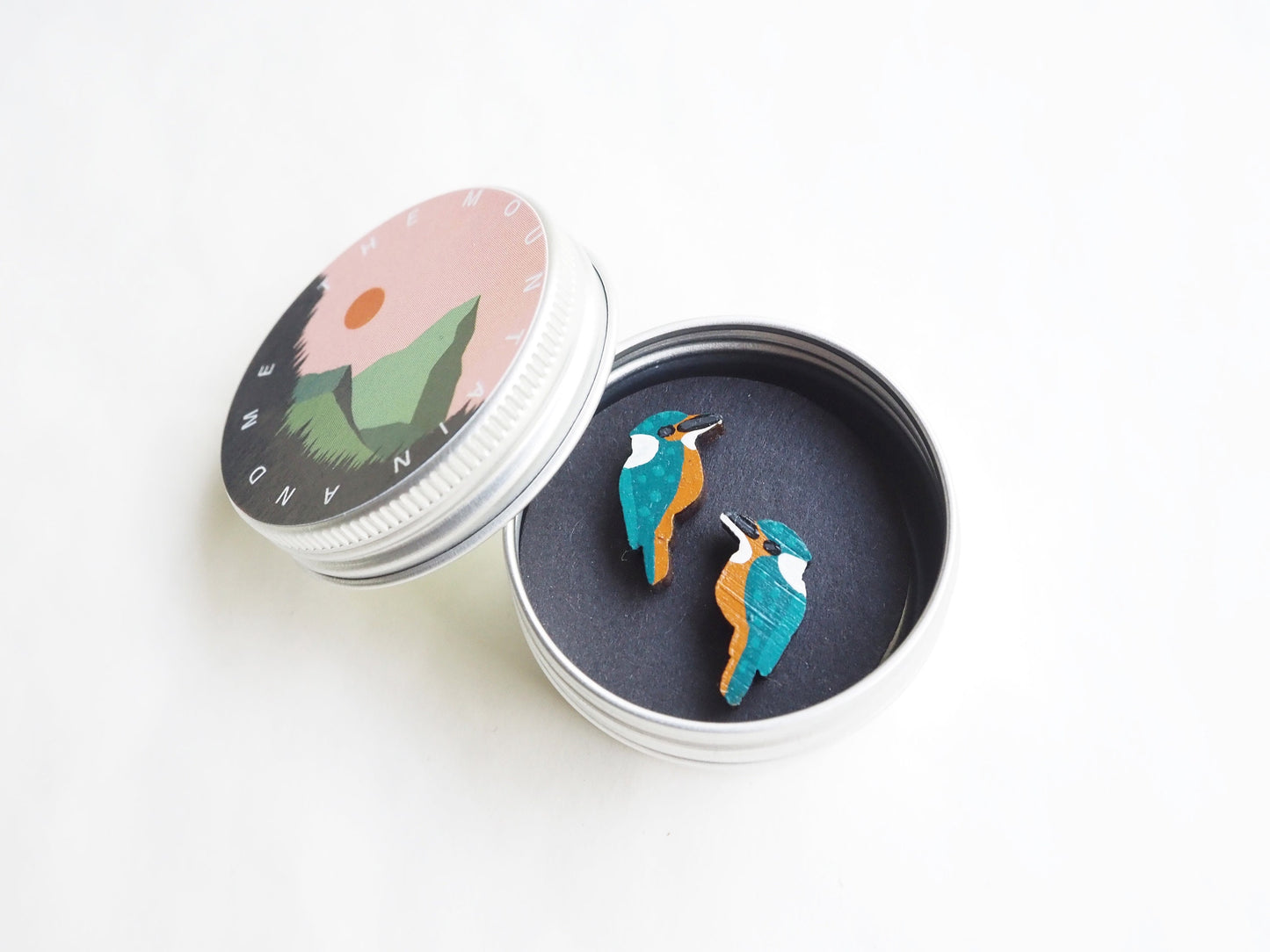 Bird Earrings, Kingfisher Earrings, Wooden Earrings, Bird Gifts For Her, Garden Birds, UK Birds