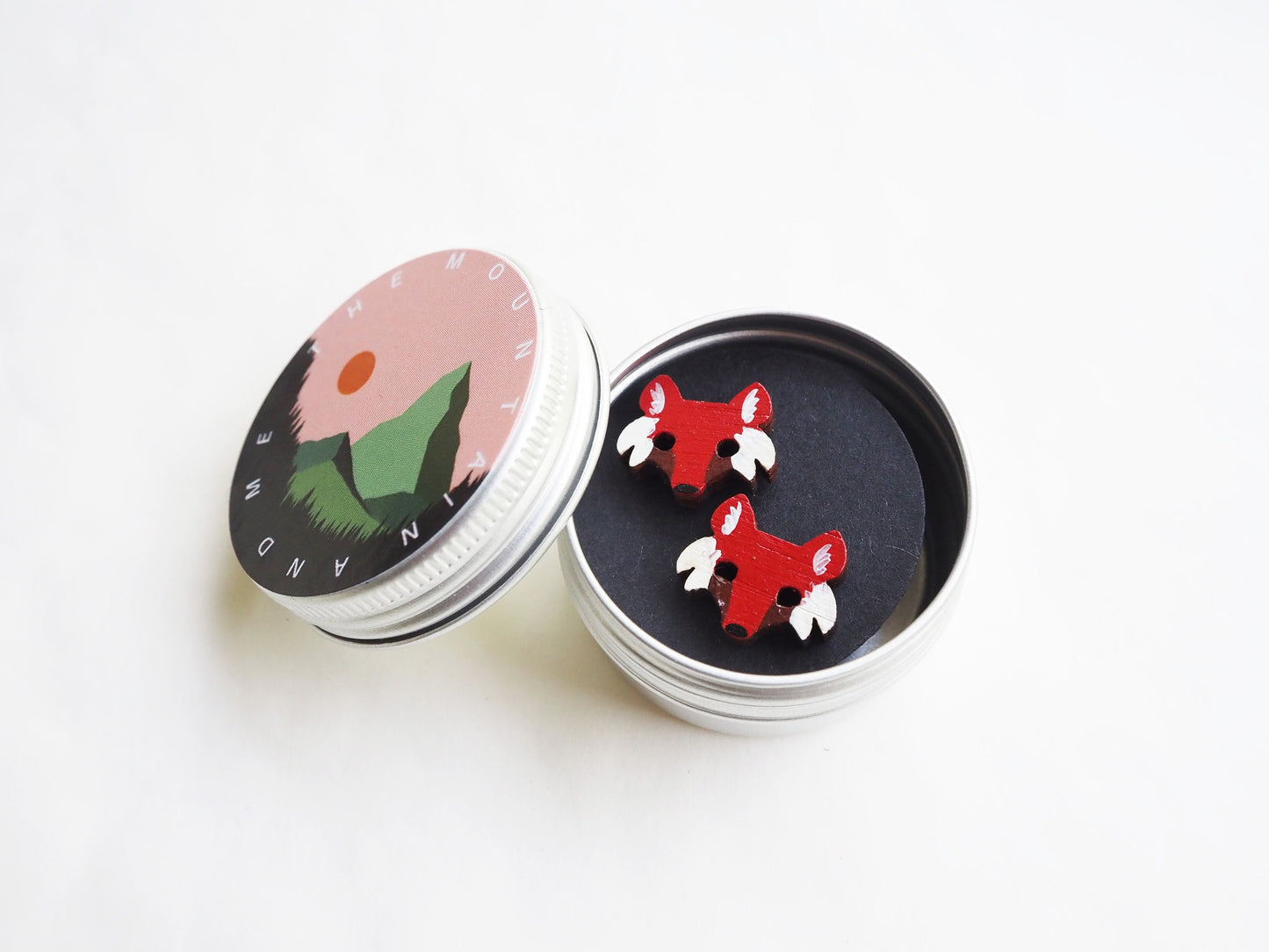 Fox Earrings / Wooden Earrings / Fox Gifts / Fox Studs
