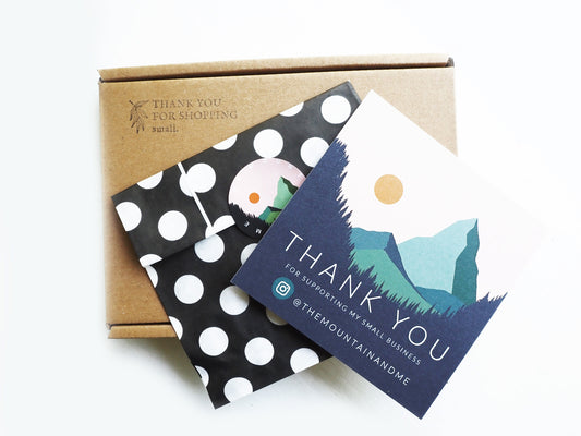 Mountain Wooden Stud Earrings – Hand Painted Bamboo for Outdoor Lovers