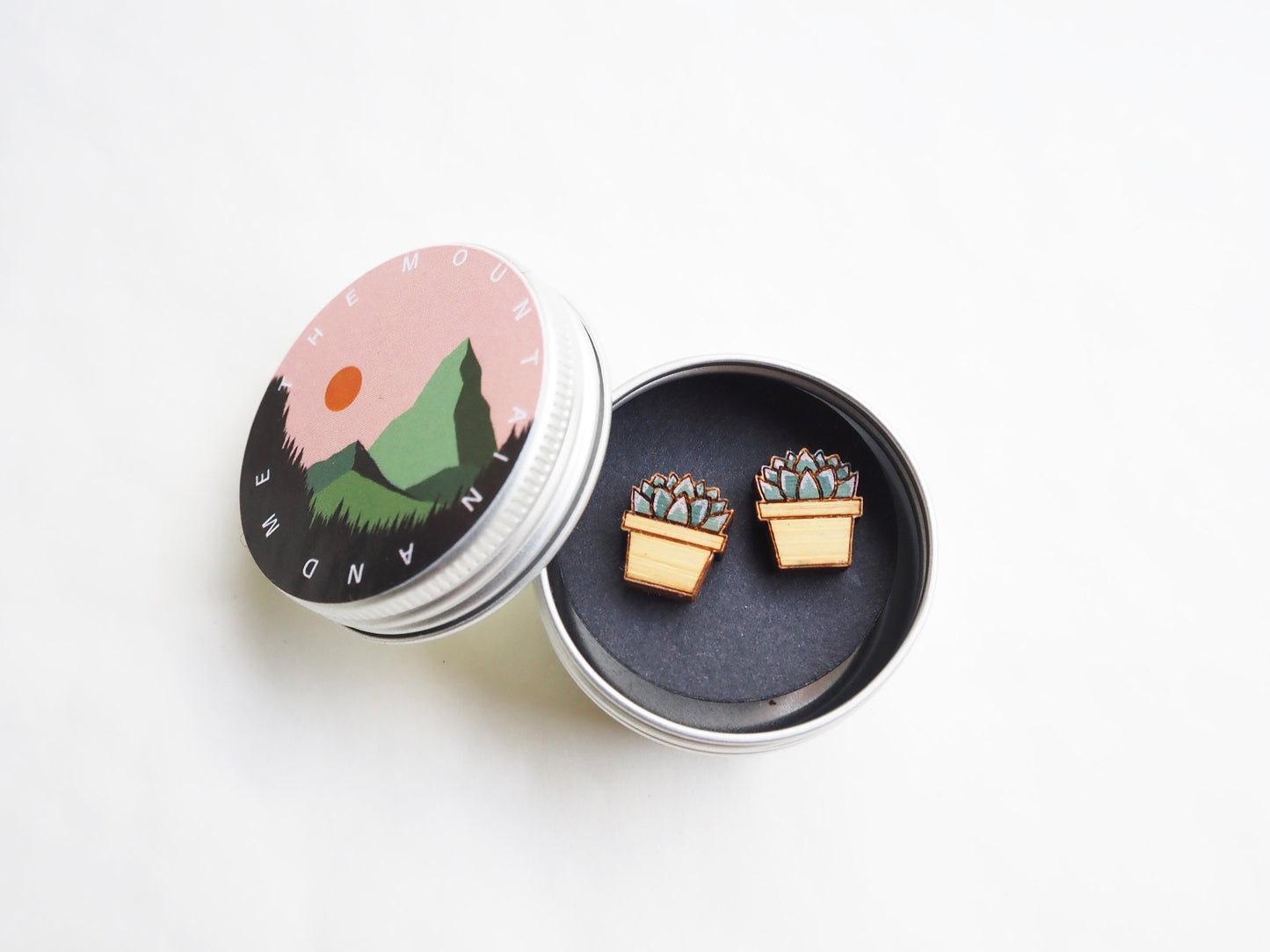 Succulent Earrings, Cactus Studs, Plant Gifts For Her, Cacti Earrings