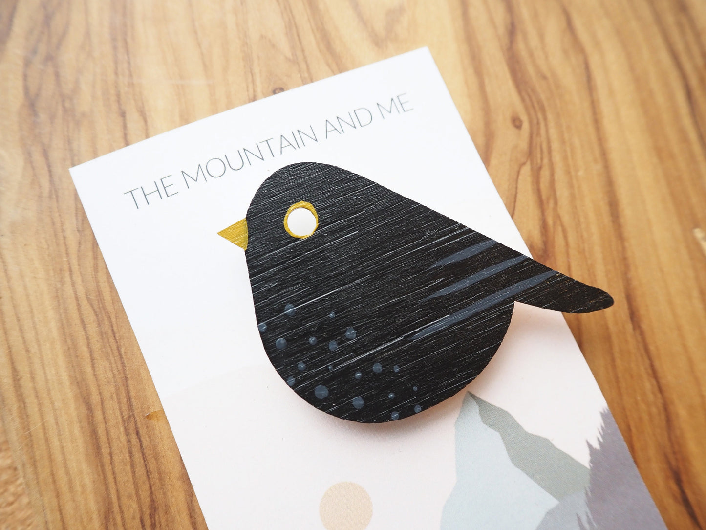 Blackbird Brooch / Blackbird Gift / Hand Painted Bird Brooches