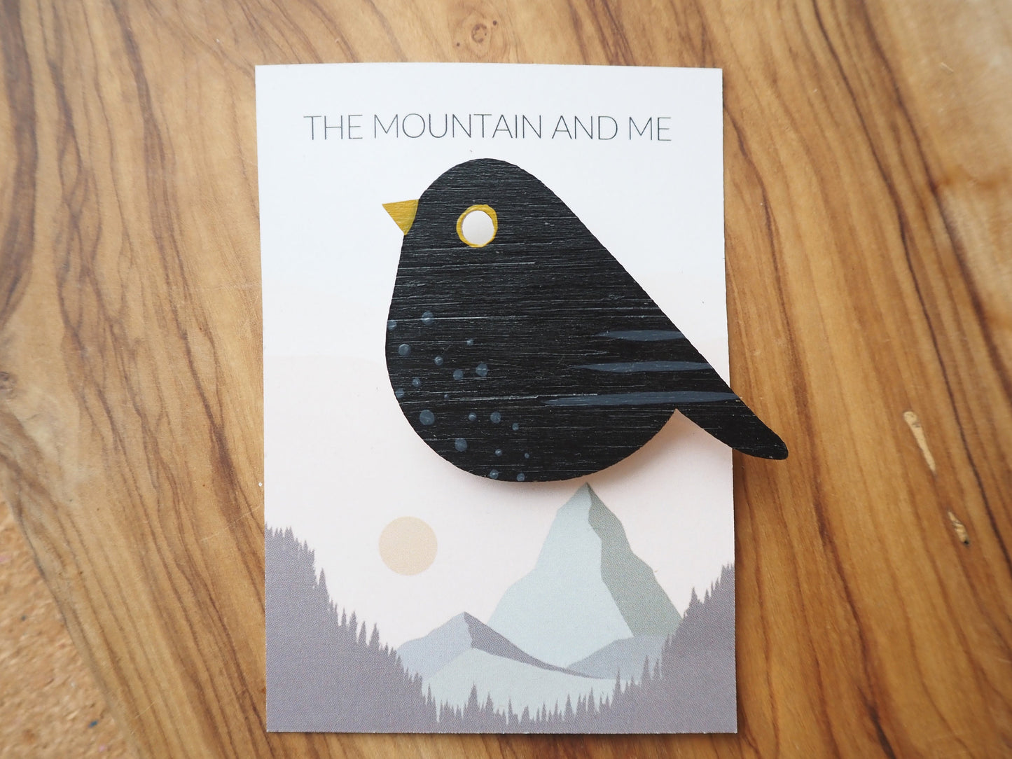 Blackbird Brooch / Blackbird Gift / Hand Painted Bird Brooches