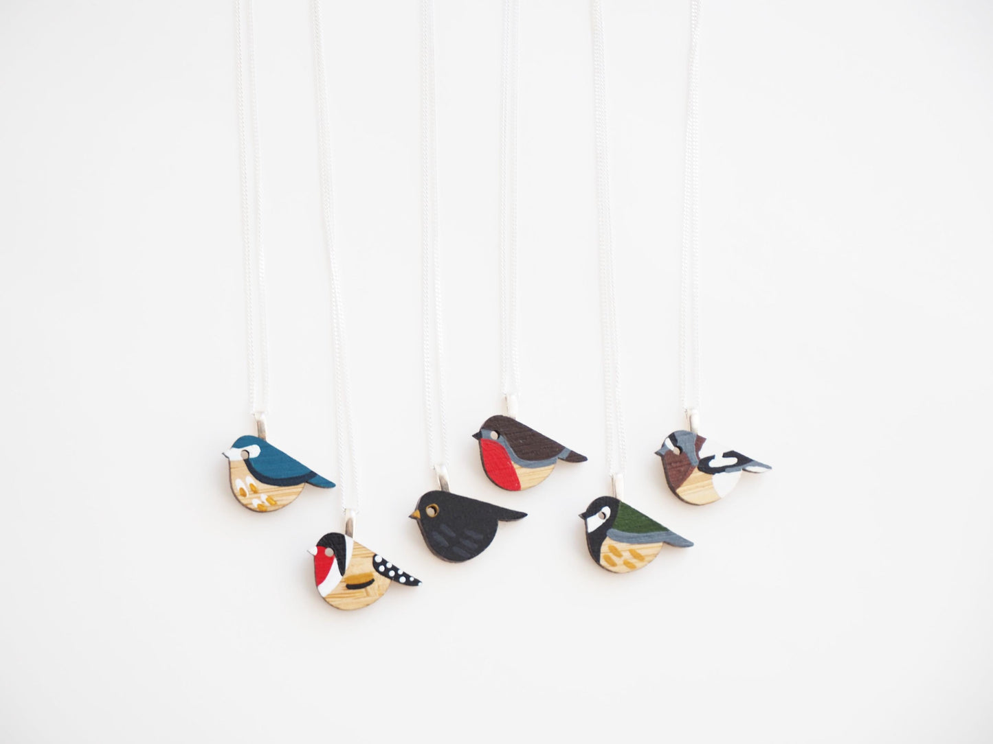 Chaffinch Sterling Silver Bird Necklace, Recycled Silver, Bird Necklace