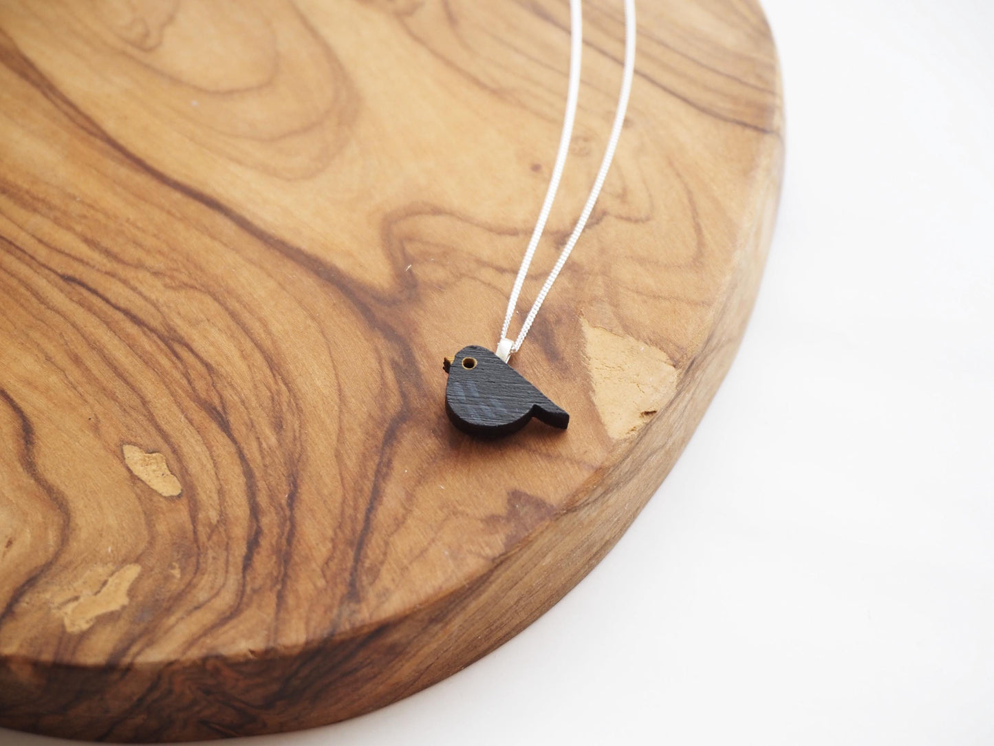 Blackbird Bird Sterling Silver Necklace, Eco Friendly Sustainable Gift