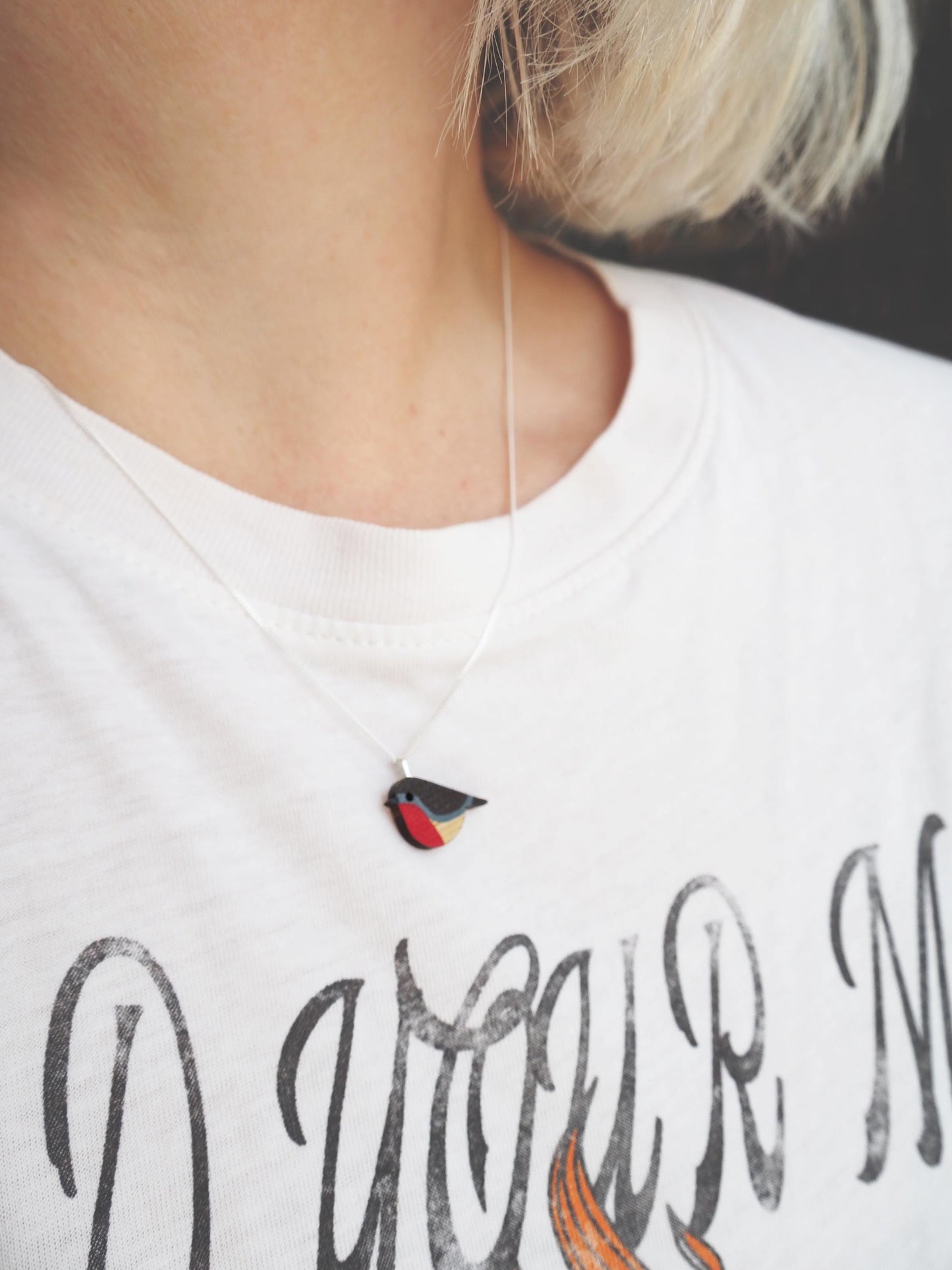 Robin Sterling Silver Necklace, Eco Friendly Sustainable Gift, Bird Gifts