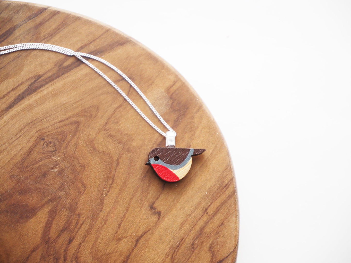 Robin Sterling Silver Necklace, Eco Friendly Sustainable Gift, Bird Gifts