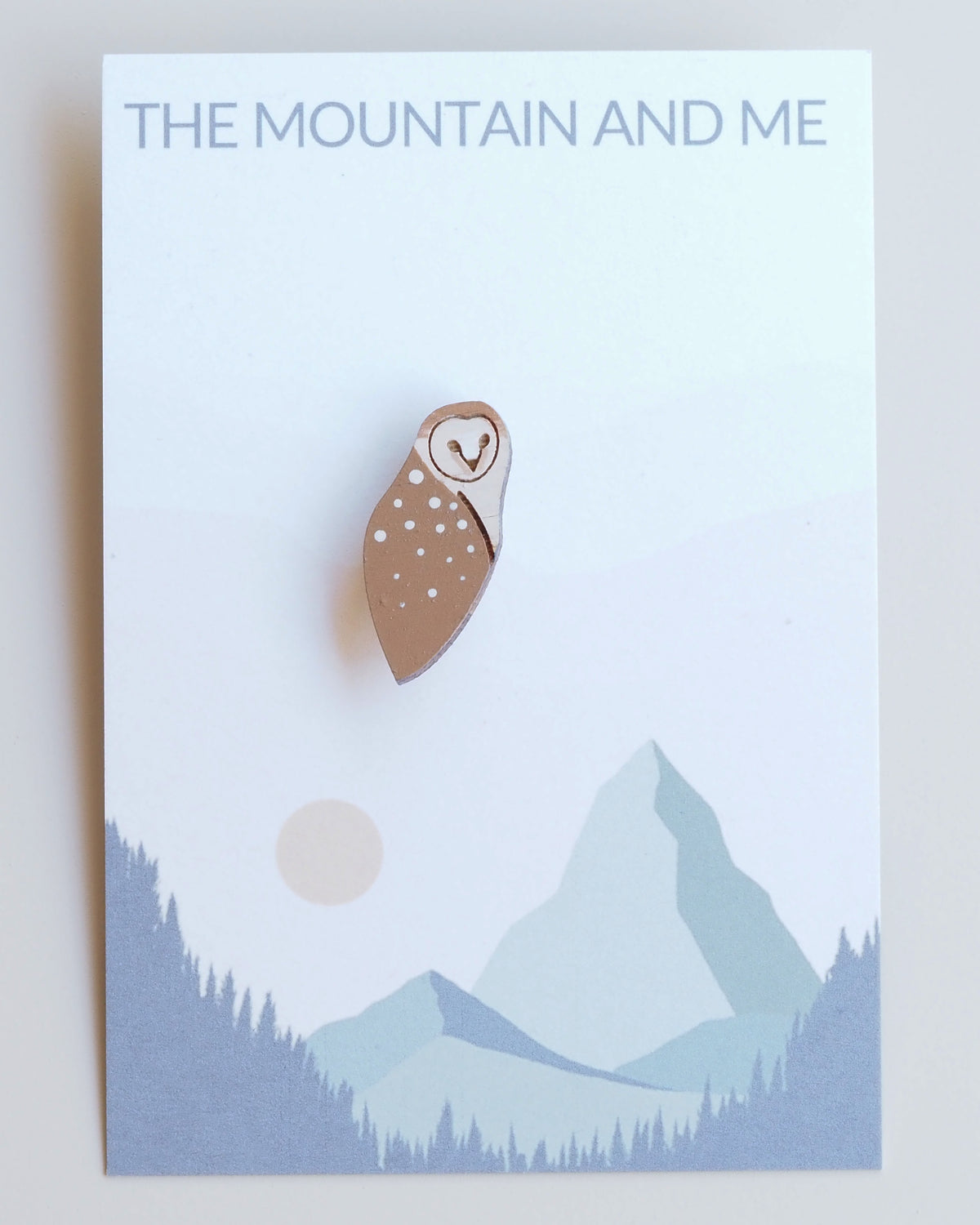 Mini Barn Owl Pin Badge - Owl Gift