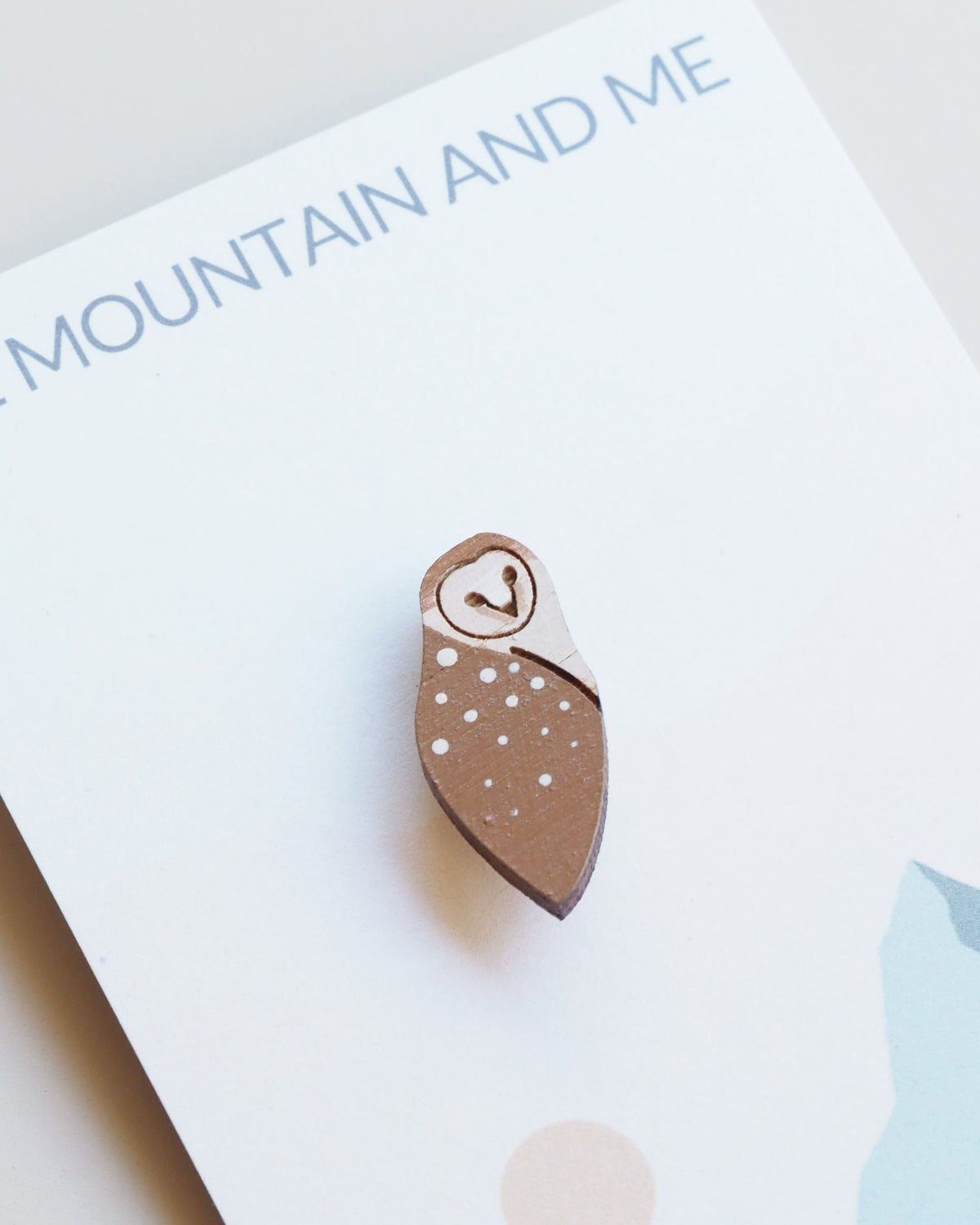Mini Barn Owl Pin Badge - Owl Gift
