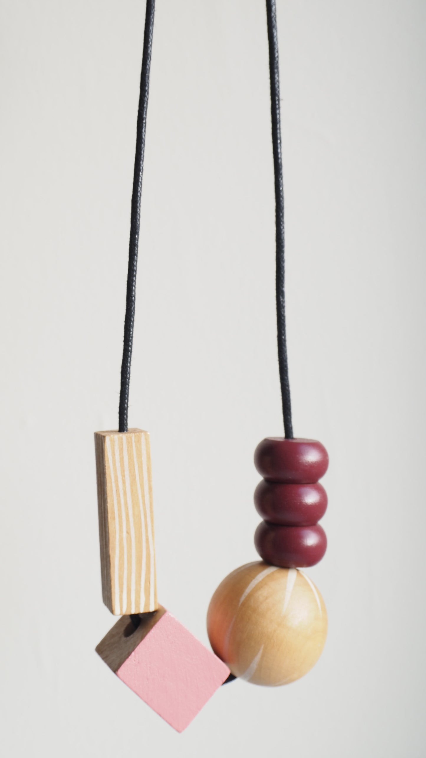 pink geometric necklace