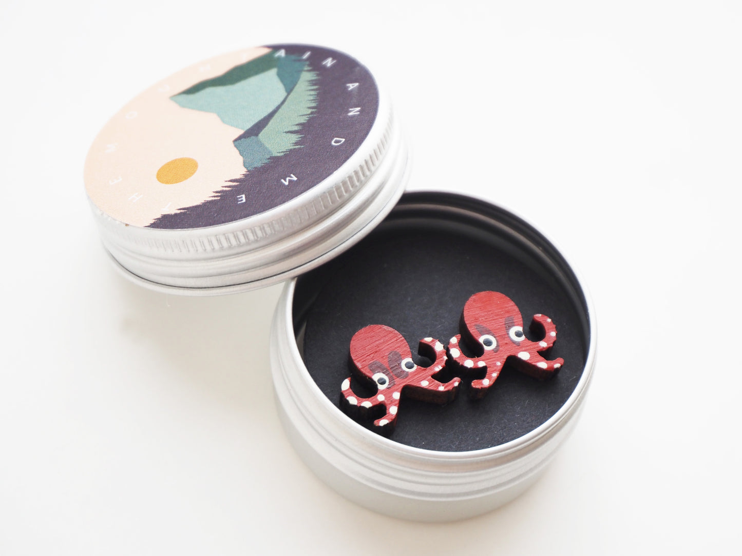 octopus stud earrings