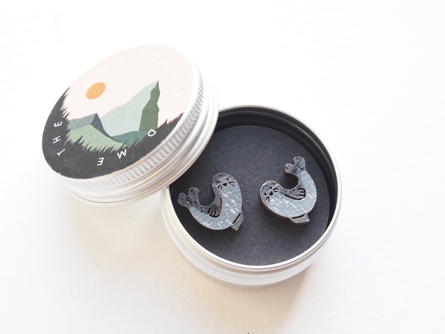 Seal Stud Earrings - Hand Painted Common Seals