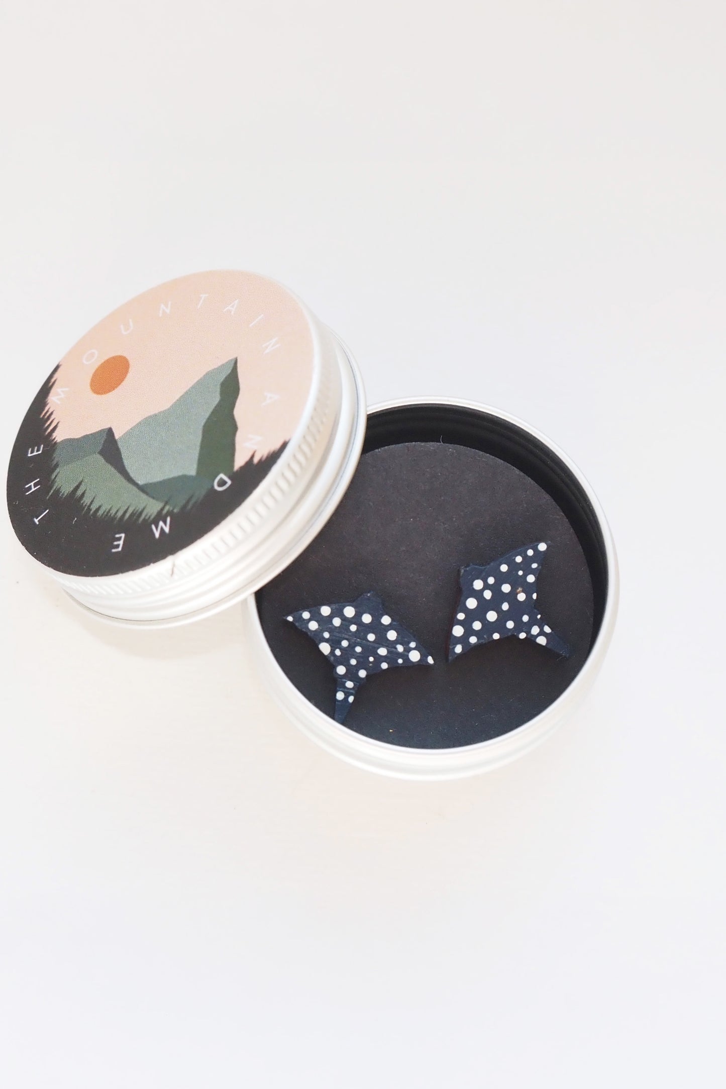 Hand Painted Manta Ray Stud Earrings